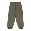 Vintage Double Knee Unbranded Cargo Trousers - 26W UK 6 Khaki Cotton cargo trousers Unbranded   