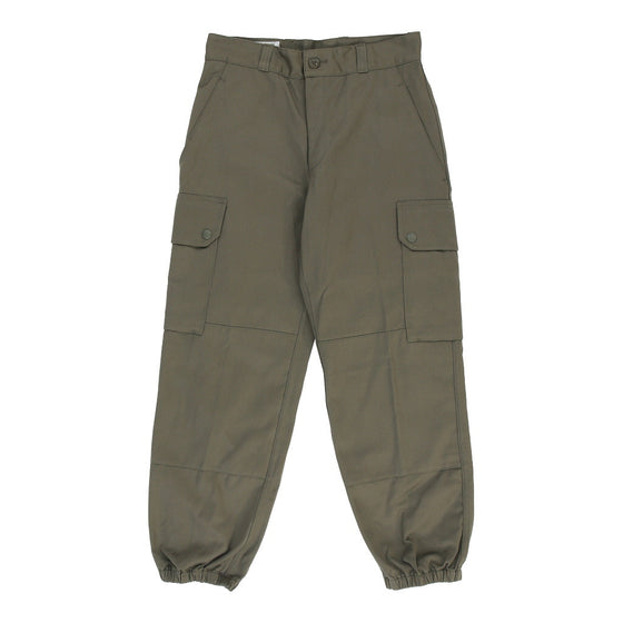 Vintage Double Knee Unbranded Cargo Trousers - 26W UK 6 Khaki Cotton cargo trousers Unbranded   