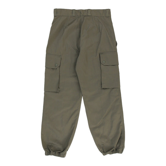 Vintage Double Knee Unbranded Cargo Trousers - 26W UK 6 Khaki Cotton cargo trousers Unbranded   