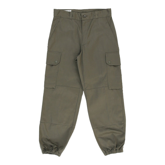 Vintage Double Knee Unbranded Cargo Trousers - 26W UK 6 Khaki Cotton cargo trousers Unbranded   