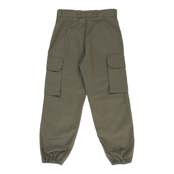 Vintage Double Knee Unbranded Cargo Trousers - 26W UK 6 Khaki Cotton cargo trousers Unbranded   